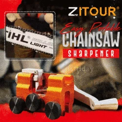 Zitour®Affûteur de tronçonneuse Portable facile pour le travail du bois, outils d'affûtage avec meule 