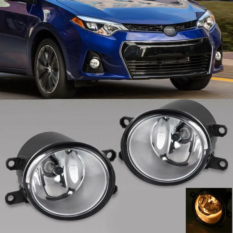1 комплект Camry Corolla Tacoma RAV4 Yaris прозрачный противотуманный светильник для Toyota Передняя противотуманная фара светодиодный головной светильник