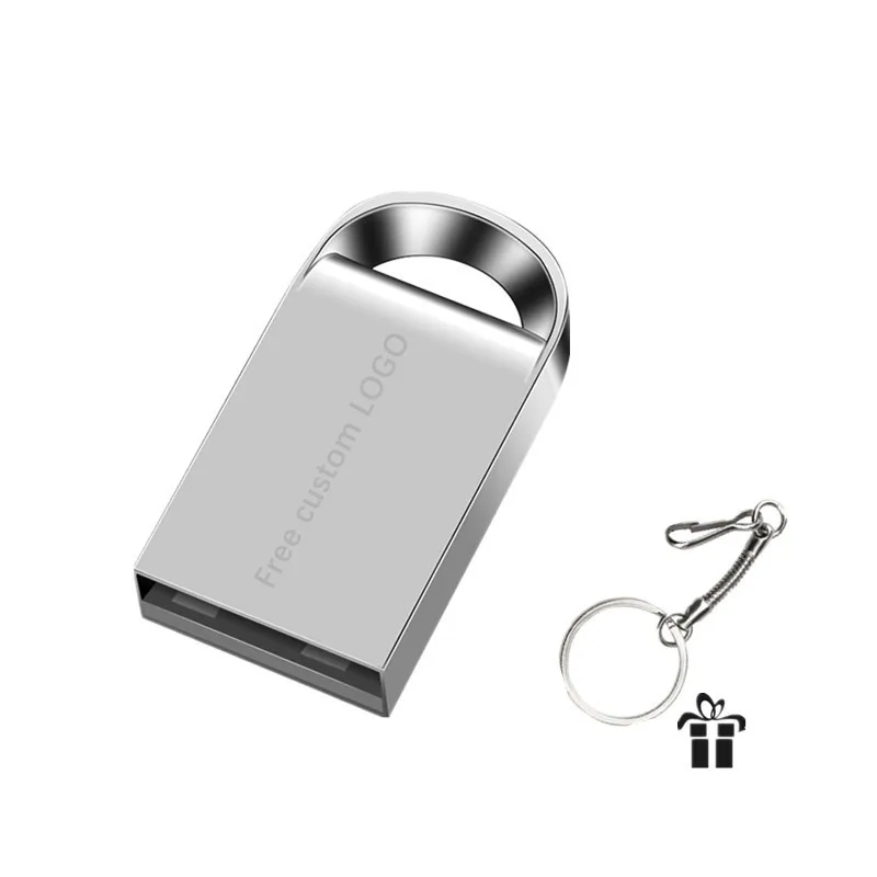 Silver Супер мини-металлический usb флеш-накопитель 128 Гб 64 ГБ 32 ГБ флеш-накопитель 16 ГБ 8 ГБ быстрая скорость карта памяти U диск cle usb 2,0 логотип на заказ - Цвет: Silver