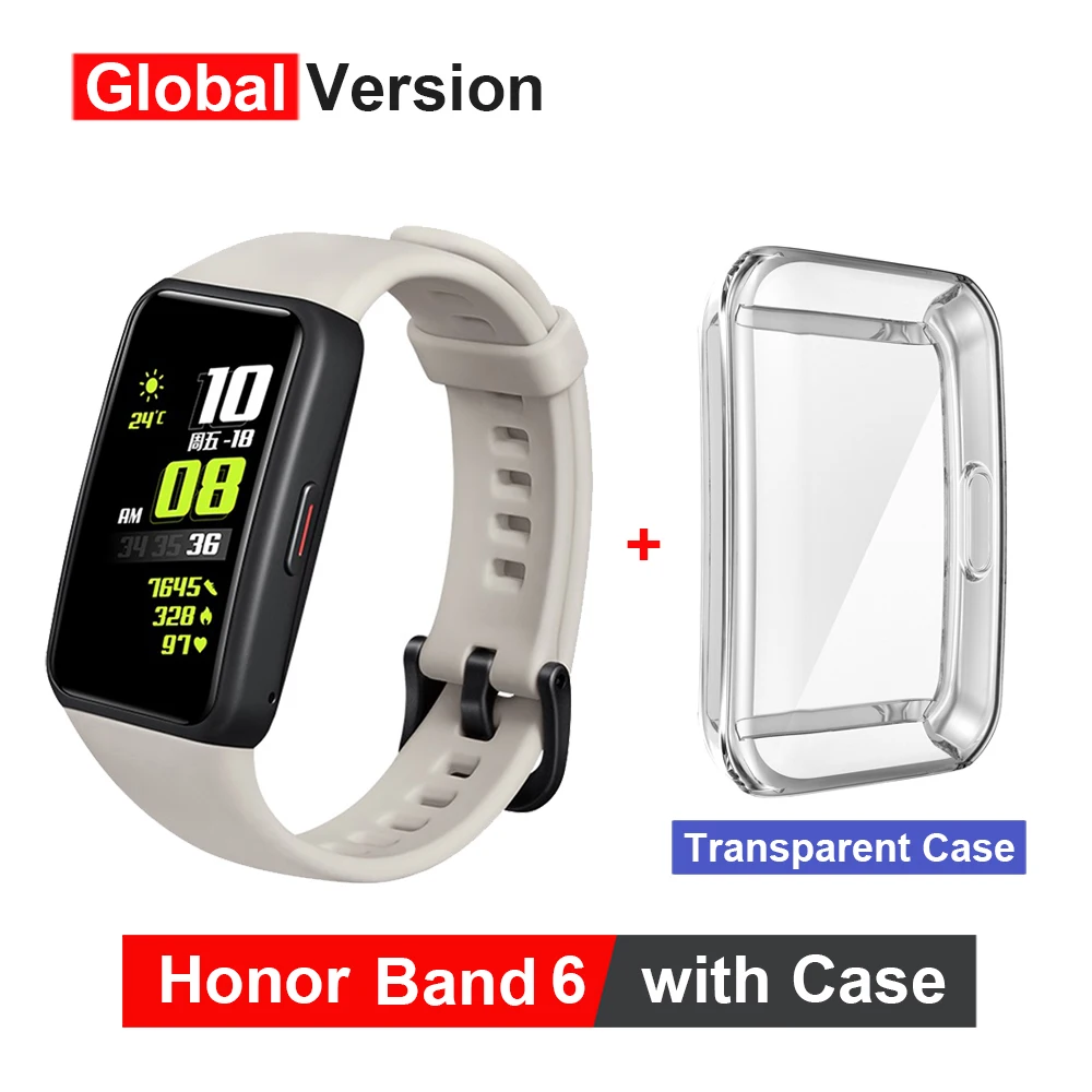 Original Honor Band 6 1.47” AMOLED Screen Smart Band Heart Rate/Blood Oxygen Monitor Smartwatches 5ATM Waterproof Smart Bracelet 