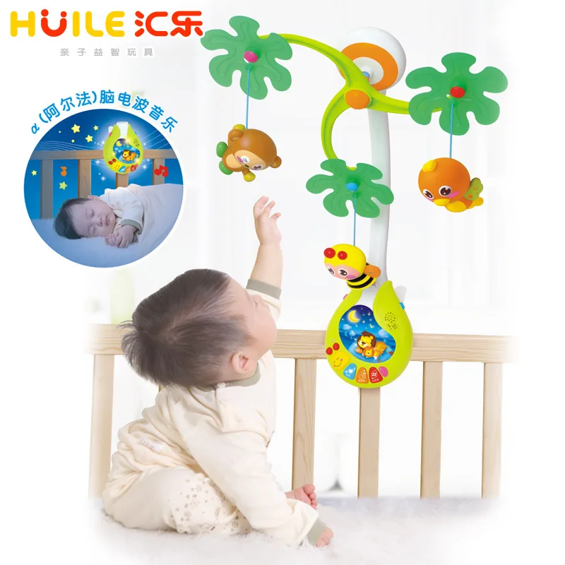 Huile toys 818 dou le 0-1-летняя прикроватная вращающаяся Музыкальная погремушка для детей 3-6-12 месяцев
