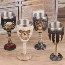 Творческий Готический Череп смолы ужас руки 3D Кубок из нержавеющей стали вина чашки вечерние Декор пивная кружка Ретро Бар Хэллоуин бутылка