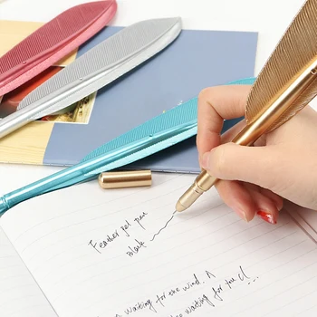 

40 Pieces Feather Gel Pen Bookmarks Pens Gel Pen Stationery School