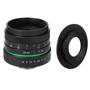

Camera Lens 35mm F1.6 APS-C CCTV TV Movie Lens + C-FX Adapter Ring for FUJIFILM Micro- SLR Camera