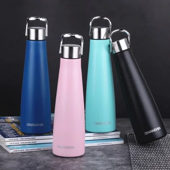 

Creative 304 Stainless Steel Small Mouth Sports Vacuum Cup with Handle Spray Craft Outdoor Bottle Customization