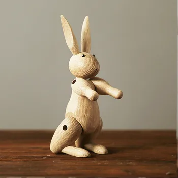 

rabbit puppet The Danish puppet Nordic wood Home Furnishing ornaments wholesale custom Soft decorations sample room wooden decor