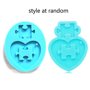 

Heart Puzzle Keychain Silicone Mold Jigsaw Puzzle Epoxy Craft Resin Mold Autistic Love Puzzle Resin Casting Mold Tools