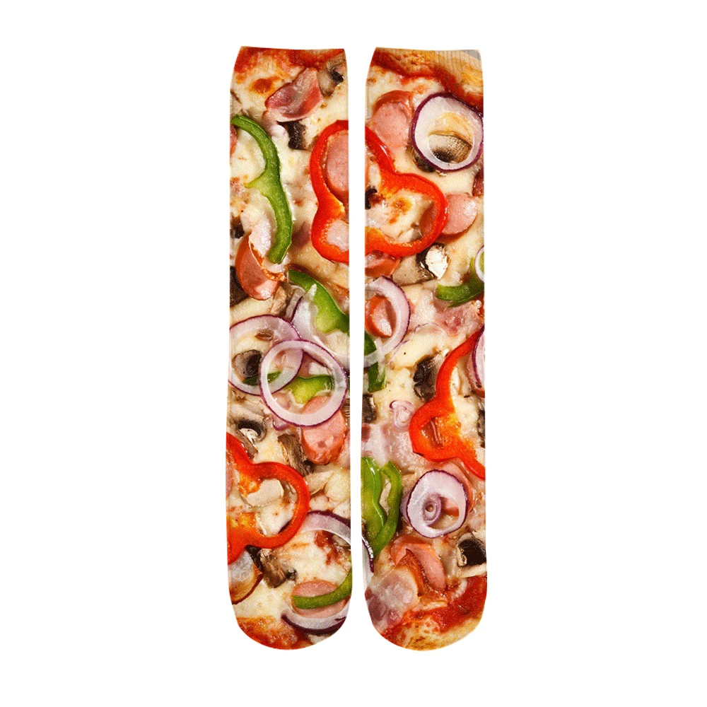 CLOOCL New Style Fashion Socks Delicious Pizza 3D Print Men's Women's Casual Food Hot Selling Straight | Мужская одежда