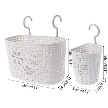 

Home Kitchen Plastic Hanger Storage Basket Bathroom Hanging Rack Organizer Multifunctional Shower 67JB