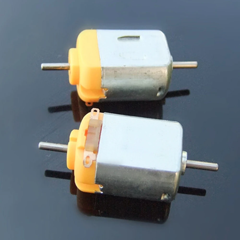 Mini 130 dual output shaft motor DC 1.5-6V 3V 11000 RPM high speed electric toy intelligent robot small fan | Обустройство дома
