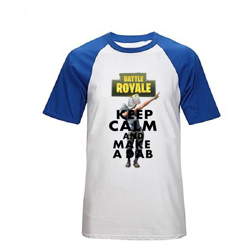 

Male short sleeve T Shirt ROYALE BATTLE Tee tops tshirt KEEP CALM and MAKE A DAB Mens Soft T-Shirt Youth Men hiphop streetwear