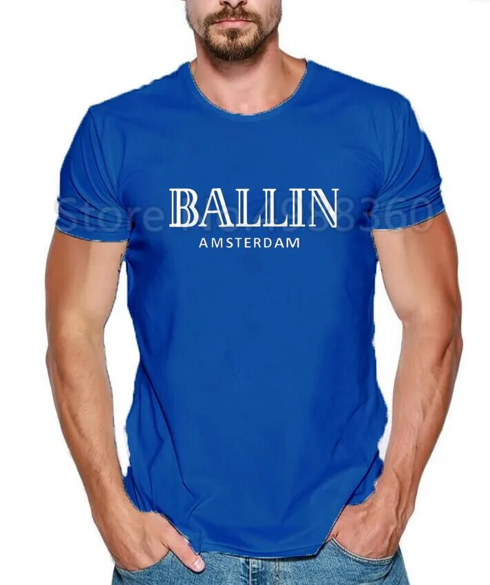 Мужская брендовая одежда с круглым вырезом и надписью Ballin Paris Urban Fashion Graphic унисекс