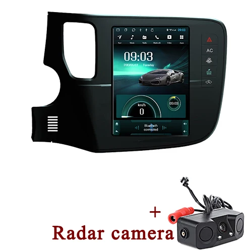 with radar camera YAZH 4G+ 32G Android 8,1 мультимедийный видео плеер навигация gps для Mitsubishi Outlander 3 AC Автомагнитола 9," tesla экран - Цвет: with radar camera