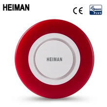 Heiman z-wave sirene alarme flash strobe luz zwave som alto-falante 95db para onda z sistema de assaltante segurança em casa inteligente