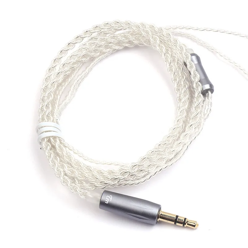 

TRN Eerphone Cable 3.5MM Silver plated upgrade cable headset 0.75 0.78 MMCX PIN for ZST V30 ZS4 ZSR ES4 ZS4 AS10 ZS6 V80 V10 IM1
