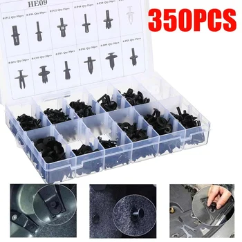 

350pcs Auto Bumper Fastener 6mm Hole Rivet Retainer Push Engine Cover Car Door Trim Panel Clip Fasteners