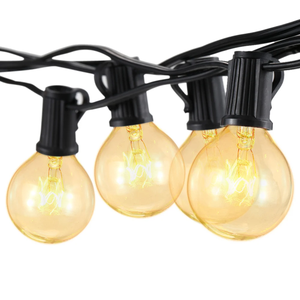 Tomshine 25Pcs Bulb String Light AC220V E12 G40 Globe Bulbs Incandescent Garden Party Wedding Christmas Decorations | Лампы и