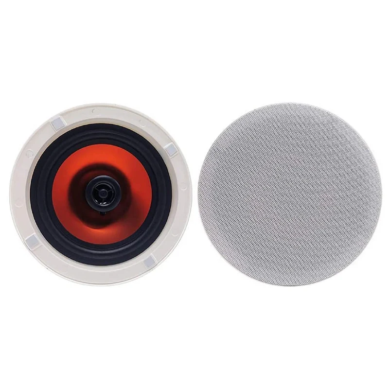 Herdio 6.5" 300W Home In-Wall Ceiling Waterproof Speaker Full Range Sound System Speaker for Home Theater Kitchen Bathroom