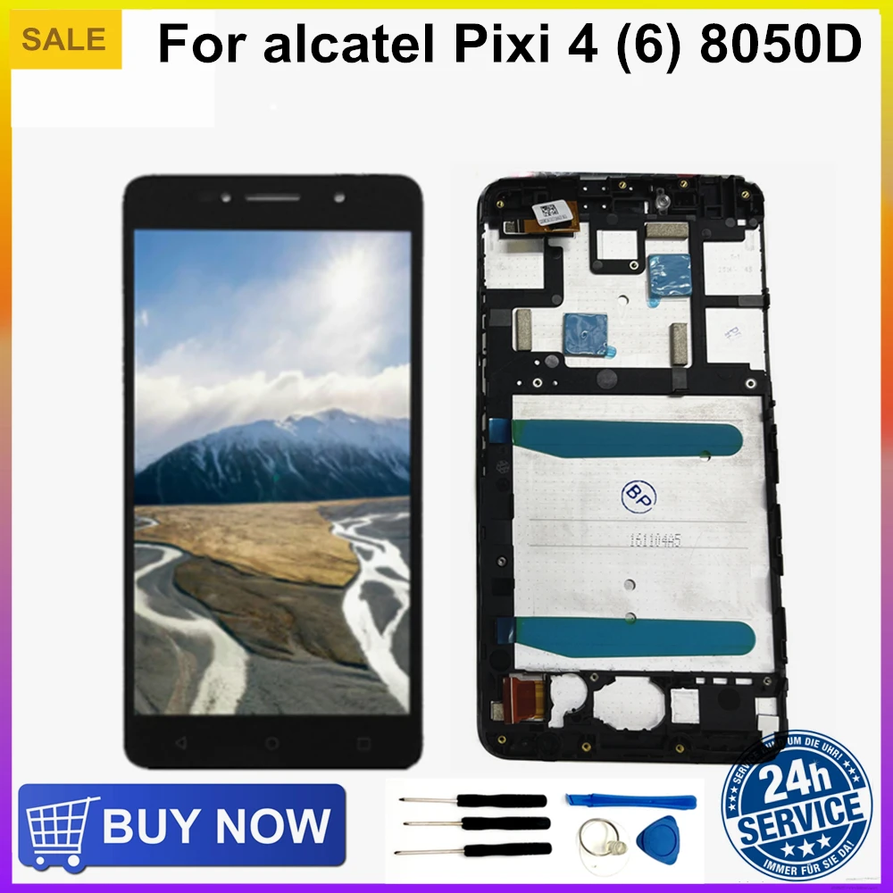 Оригинальный IPS ЖК-дисплей 6 0 дюйма для alcatel Pixi 4 (6) 8050D в сборе сенсорный экран с