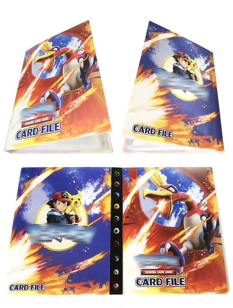 Коллекционный держатель Альбом 19style Pokemon Cards альбом книга Пикачу мультфильм аниме Pocket Monster игрушка для детей подарок - Цвет: Тёмно-синий