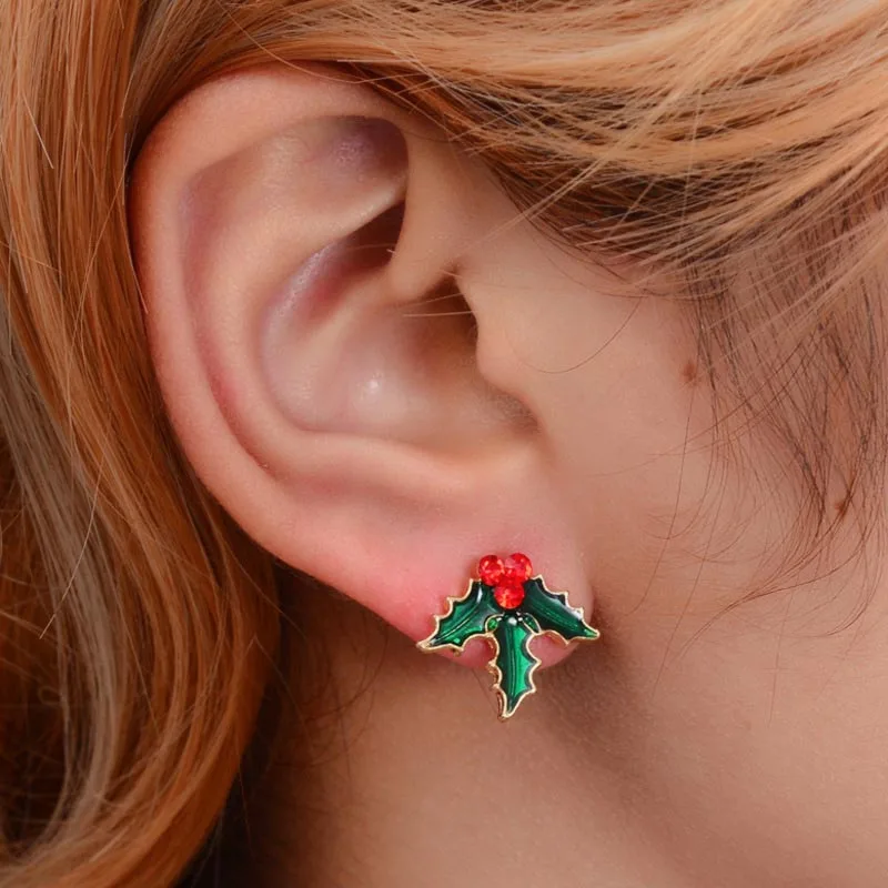 

New Christmas Earrings Set Christmas Gift 8 Pairs of Earrings Christmas Deer Christmas Tree Earrings Set Combination