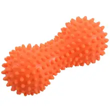 NEW-Peanut Shape Spiky Massage Ball PVC Foot Trigger Point Stress Relief Massager, green