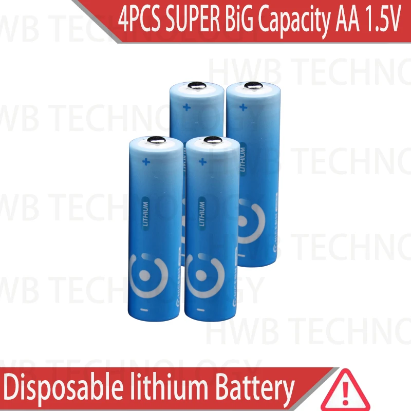 4 PCS/lot Brand New SUPER Big Capacity AA 1.5V lithium iron batteries.High power Long shelf life digital Camera, radio battery