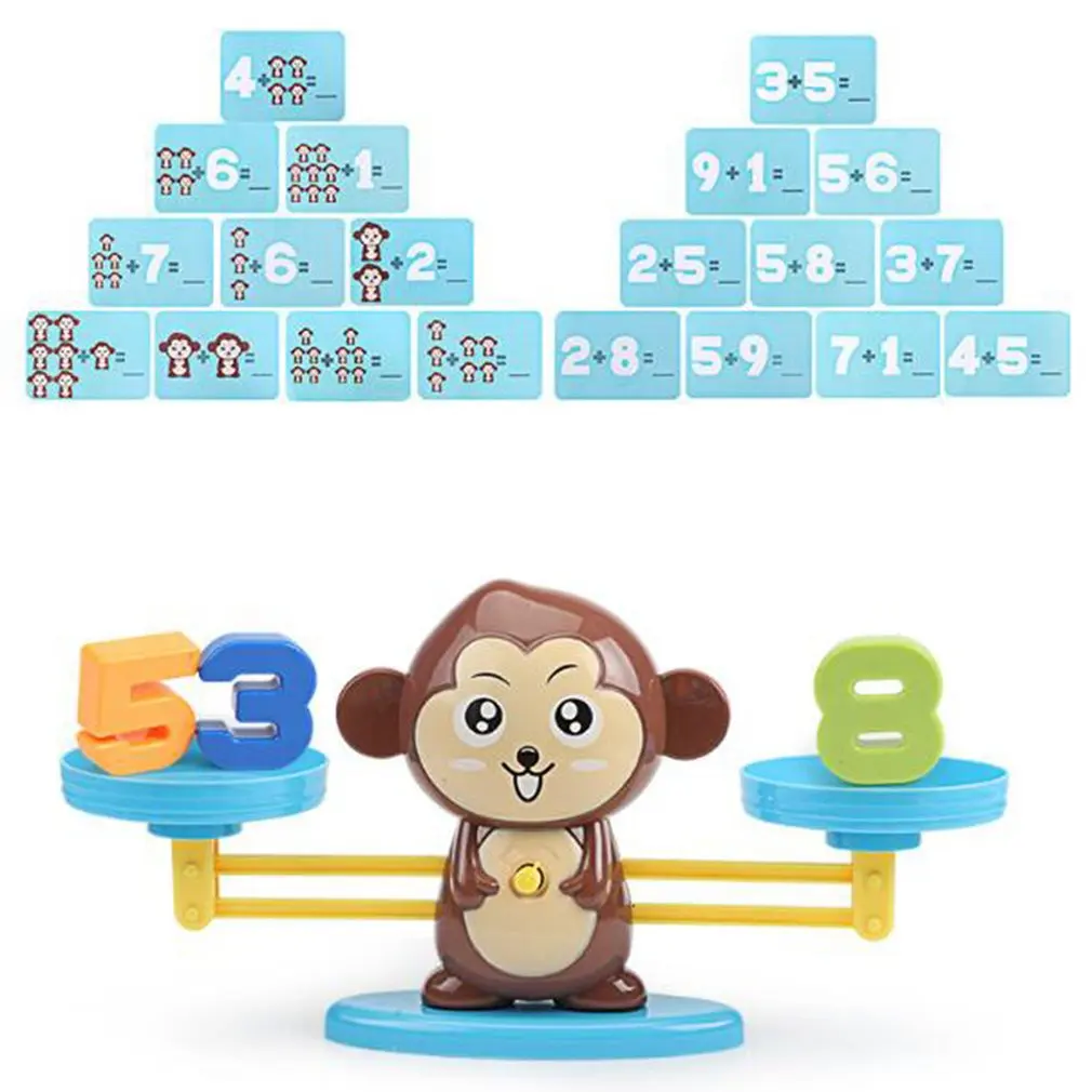  Monkey Mathematical Balance Digital Addition Counting Teaching for Children Family Table Game Early - 4000145778845