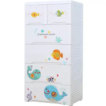 

Wardrobe Children's Drawer Type Household Baby Storage Cabinet Thickened Clothes Five-cupboard Plastic Receiving Cabinet