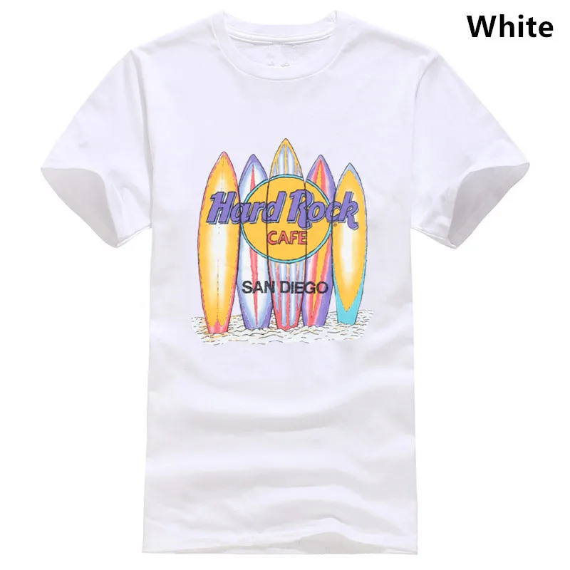 Винтажная футболка в стиле хард рок кафе Сан-Диго - Цвет: white