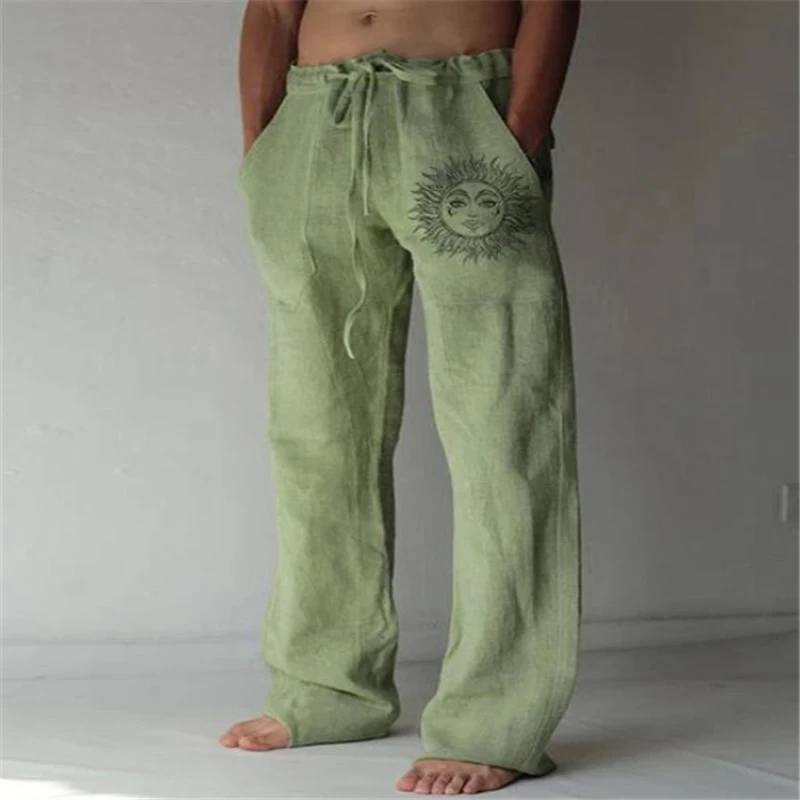 Men's Jogger Trousers Wide Leg Pants Hip Hop Avatar Print Plus Size For Men