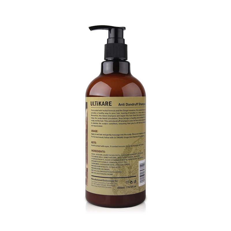 500ML Ginger Shampoo Anti Dandruff Long Losting Smooth and Itching Fresh Manageable Tames Softens For oil 4