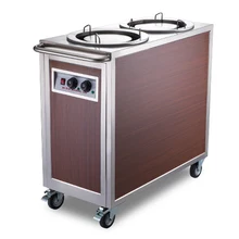 Wood grain buffet plate double head plate insulation car Western restaurant hotel club restaurant machine portable moving 220v