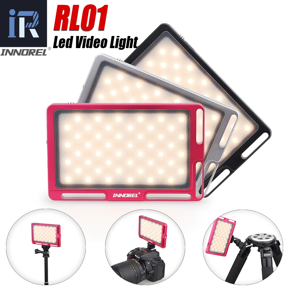 

INNOREL RL01 portable LED photography fill light Ultra-thin live video luminaire to adjust color temperature and brightness