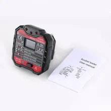 UYIGAO Portable Mini Digital Voltmeter Socket Tester Charger Detector Tester Voltage Tester Breaker Finder RCD Test UA20D