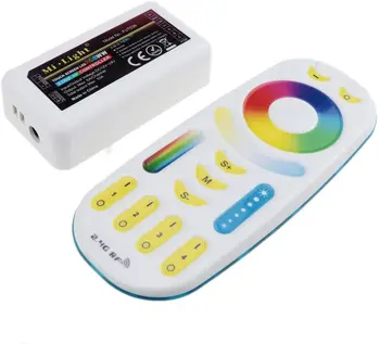 

4-zone Touch Screen LED RGBWW Strip RF 5CH Controller Wireless Remote Control 5 Channels RGB W WW LED Strip Tape Lighting (RGB W