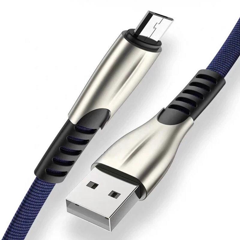 Кабель Micro USB 3A для Xiaomi, нейлоновый кабель для быстрой зарядки, USB кабель для samsung, 1 м, для планшета, для Android, мобильного телефона, usb, зарядный сплав