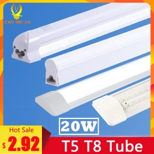 Супер яркий светодиодный светильник T5 T8, 220 В, 600 мм, 60 см, 120 см, Лампара, светодиодная лампа, 2 фута, 4 фута, высокая мощность, 20 Вт, трехцветный Домашний Светильник