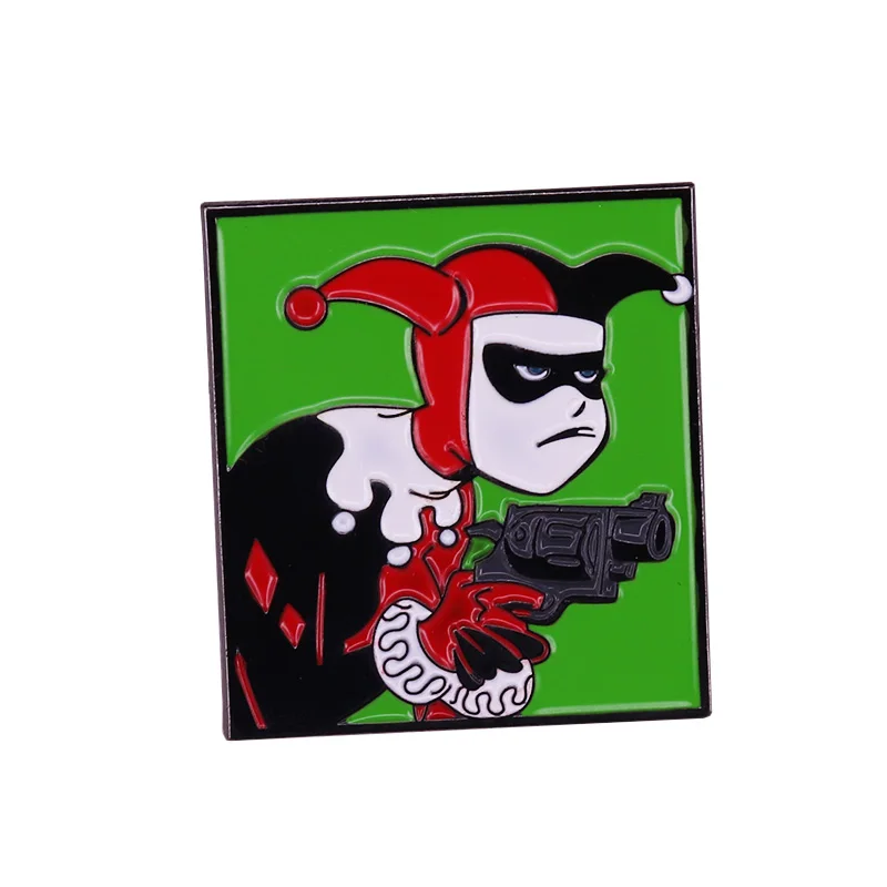 Значок на булавке Harley Quinn наш Джелли шутер с ее известным пистолетом|Броши| |
