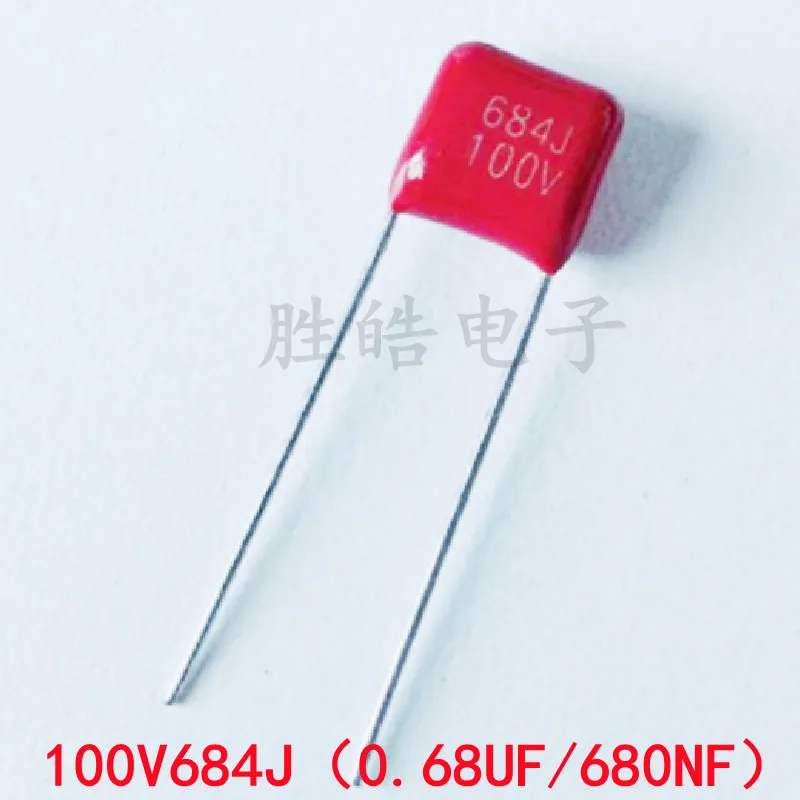 10PCS 100V684J high quality 0.68UF 5% Pitch=5mm 680NF 100V 684 684J CBB Polypropylene Film Capacitor 20pcs cbb 400v684j 0 68uf 680nf 400v 684j pitch 10mm 15mm 20mm cbb22 polypropylene film capacitor