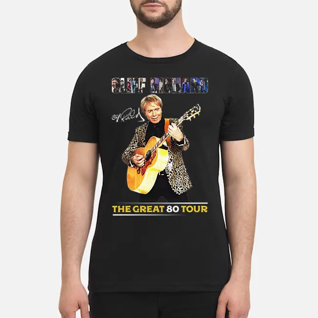 Футболка унисекс с надписью Cliff Richard The Great 80 Tour