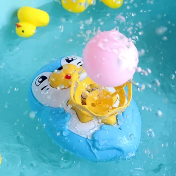 

Children's Bath Water Spray Toys Baby Swimming Pool Bathroom Electric Seal Water Spray Ball Toys With Lovely Ducks For KidsZL938