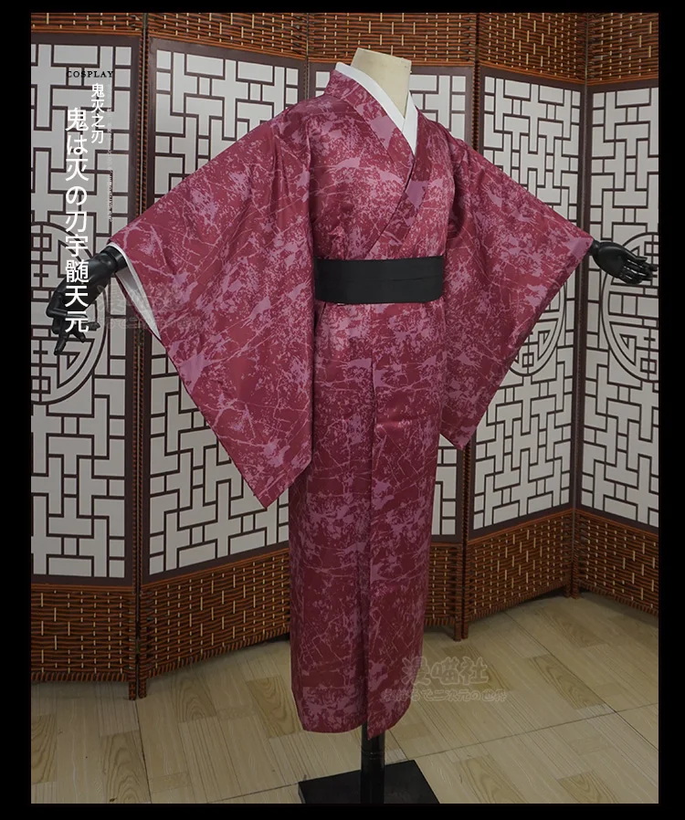 Аниме «Demon Slayer Kimetsu no Yaiba»; костюм для косплея; Uzui Tengen; Кимоно для косплея; рождественские костюмы на Хэллоуин