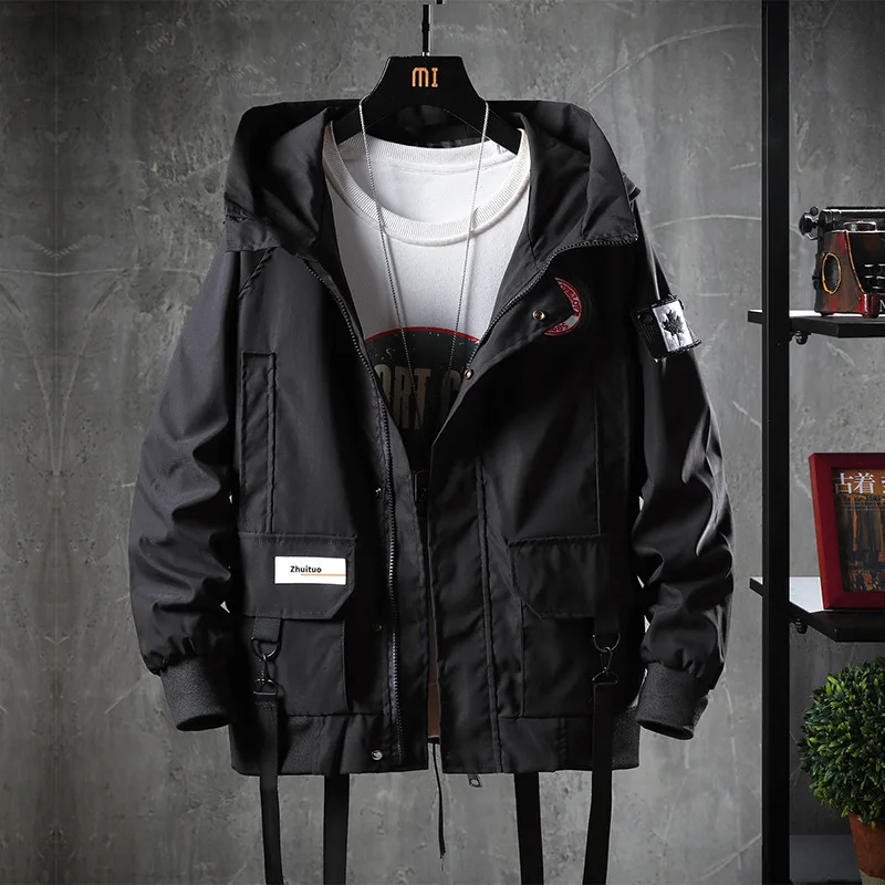 

Autumn New Style Camouflage Jacket BOY'S Hip Hop Trend Loose-Fit Hooded Workwear Korean-style Fashion Coat
