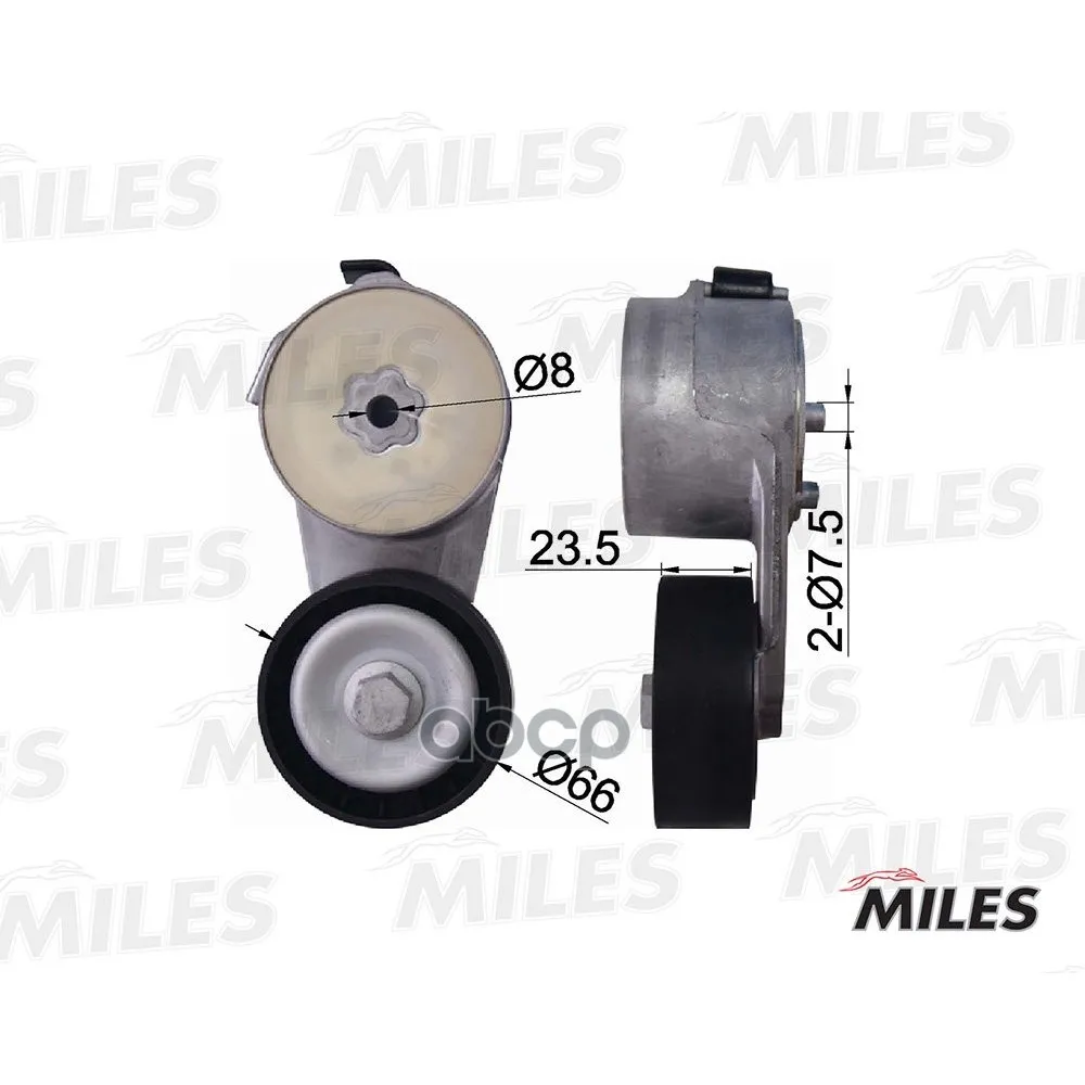 Натяжитель Ремня Приводного Fiat Punto/Bravo 1.1-1.4 Miles Ag00069 Miles арт. AG00069