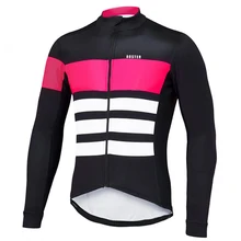 2018 Men's Autumn/Winter Thermal Fleece Long Sleeve Cycling Jersey Outdoor Sportswear Clothing MTB Bike Bicycle Zipper Shirt