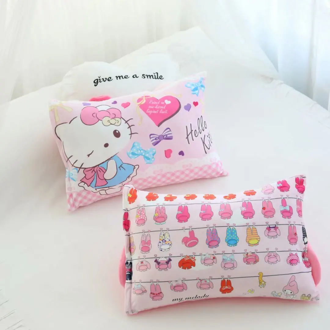 Japanese Anime Pillowcase Cartoon Student Dormitory Pillow Cute Back Printed Pillowcase for Girls Children Gifts Home Decoration 4