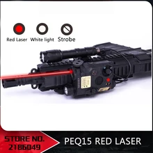 Тактический страйкбол флэш-светильник PEQ15 красный лазерный LA-5C UHP светодиодный ИК-лазер LA5 softair Тактический peq светильник стробоскоп