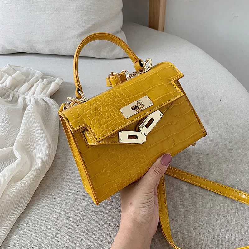 

women small handbag Women Bags 2020 New Pure Soft Leather Fashion Crocodile Shoulder Crossbody Bag Adjustable Shoulder Strap