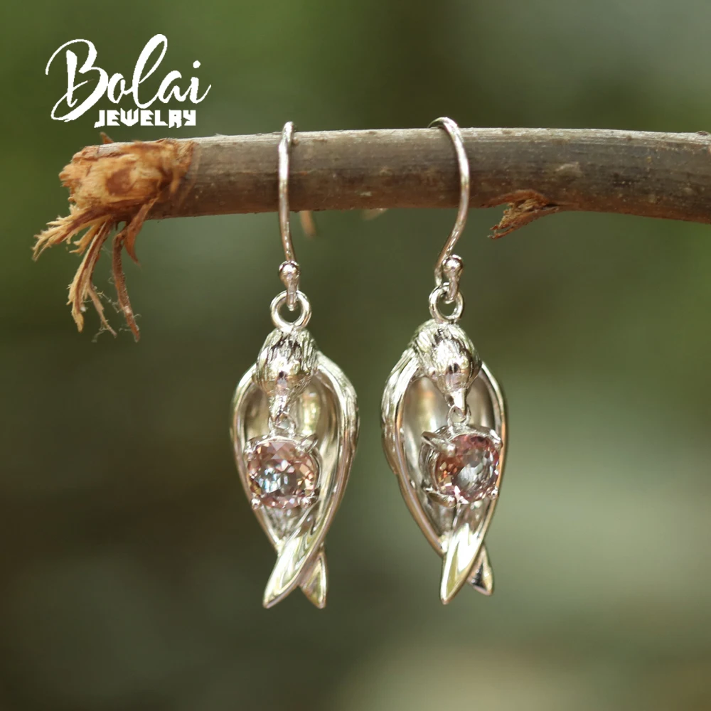 Bolaijewelry, изменение цвета, зултанит, серебро 925 пробы, "Сорока", серьги, изготовленные драгоценным камнем, хорошее ювелирное изделие, хороший рождественский подарок
